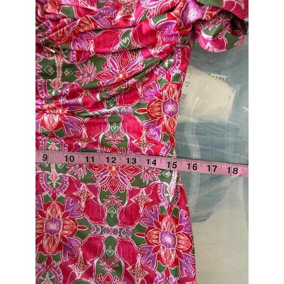 Misa Los‎ Angeles Pink Carlotta Ruched Maxi Dress Plunge Neckline Cutouts M - Picture 10 of 15